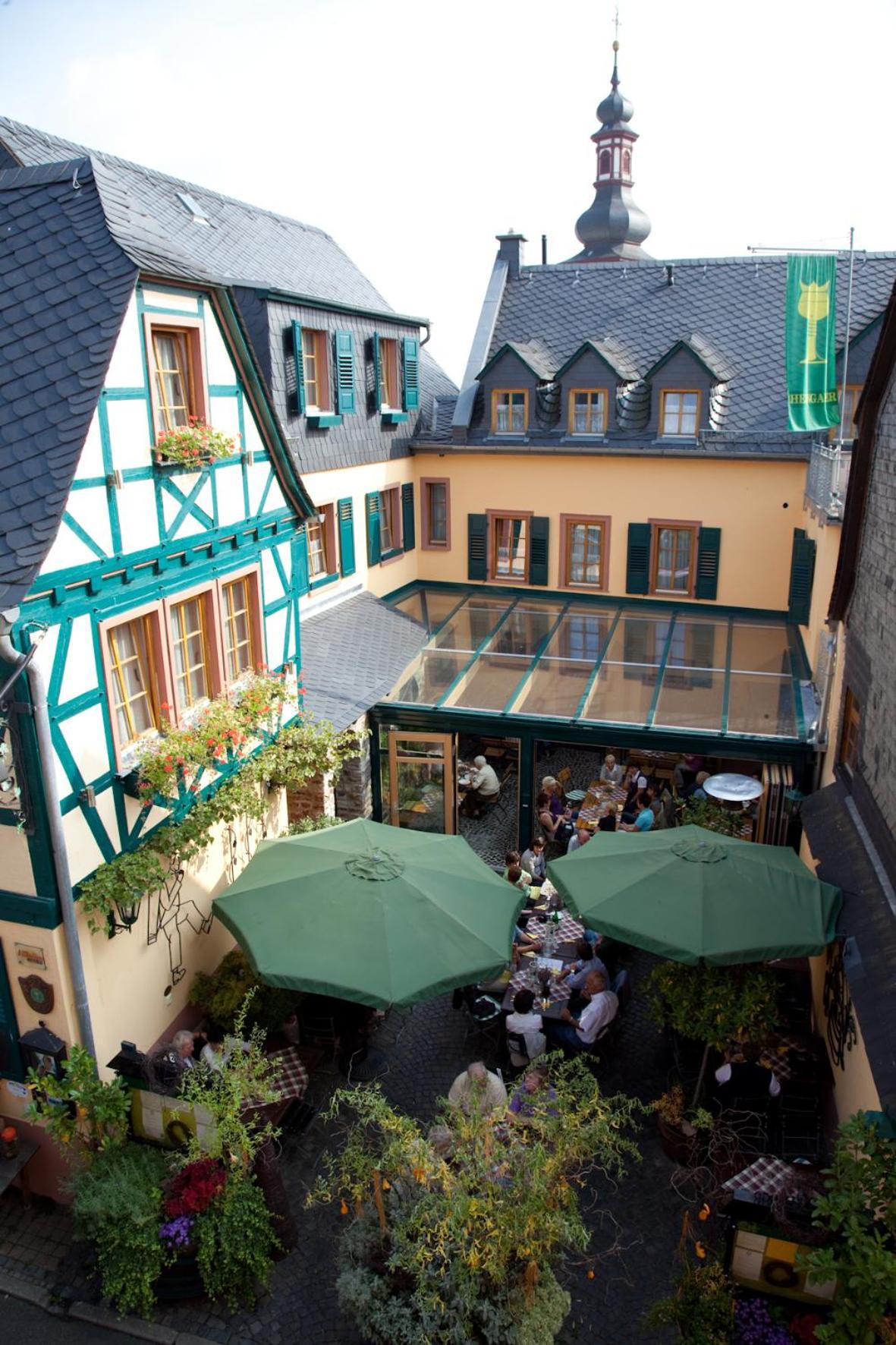 Weinhotel Des Riesling Zum Gruenen Kranz Rüdesheim am Rhein Exterior foto