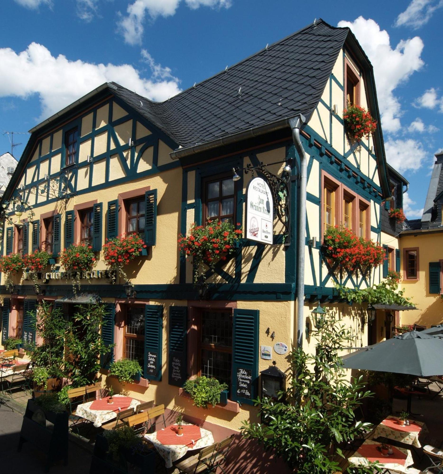 Weinhotel Des Riesling Zum Gruenen Kranz Rüdesheim am Rhein Exterior foto